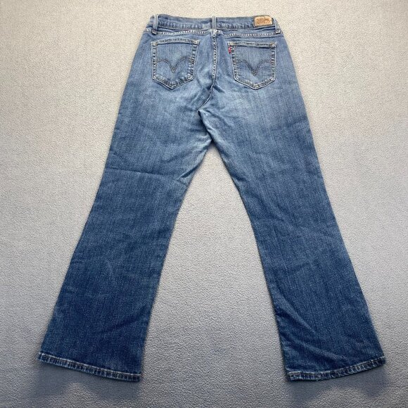 Levis 529 Blue Jeans Size 16 MMid Rise‎ Curvy Bootcut Stretch Denim,Casual - Picture 2 of 13